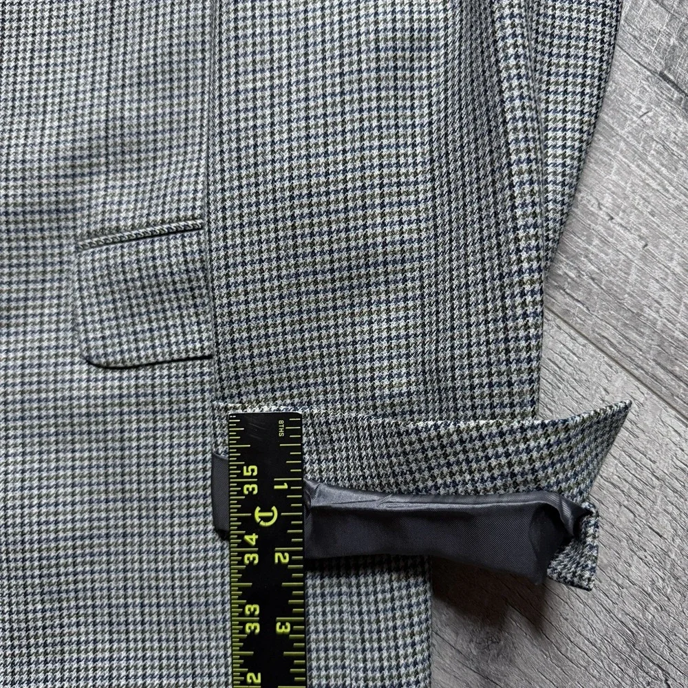 Brooks Brothers 43L Green Gingham Check Fitzgerald Blazer Sport Coat Suit Jacket
